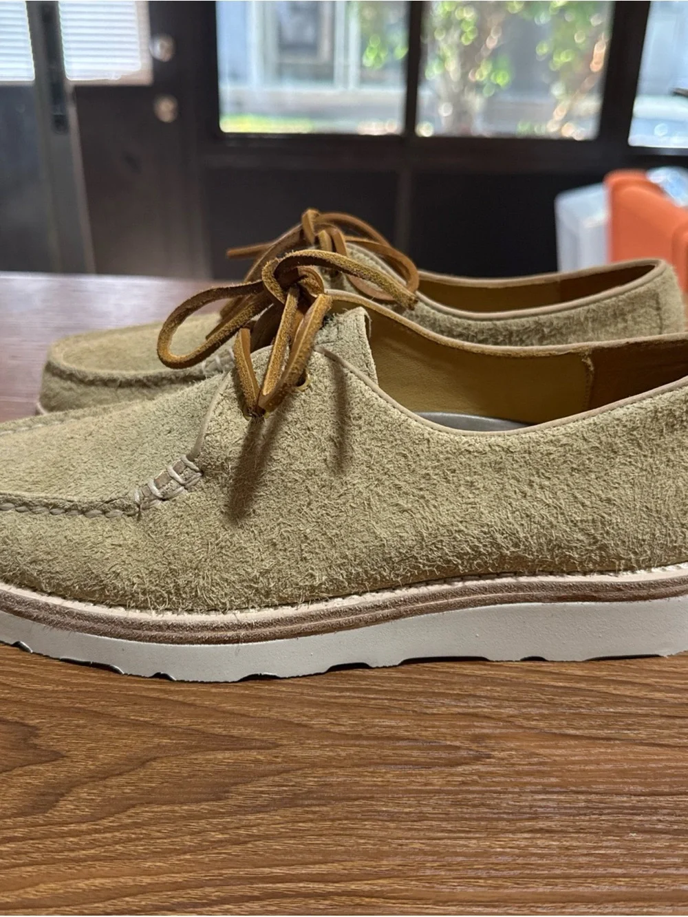 Sperry Top Sider Cloud Suede Captain's Oxford Tan Suede Shoes Men 7.5 Moc Toe